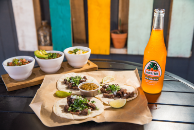 Delicious Tacos and a refreshing drink!